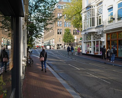 calm walk through a city street