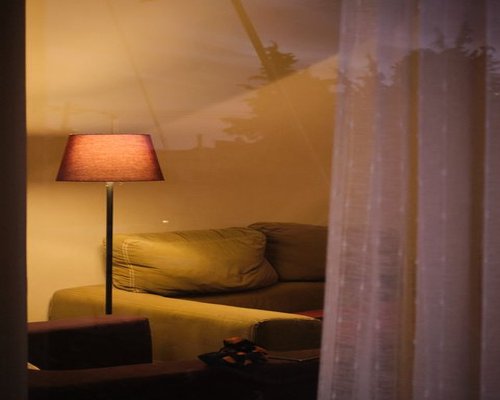 quiet comfortable evening setting in a living room